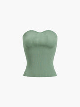 Leisure Ribbed Sweetheart Strapeless Tube Top
