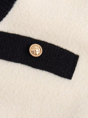 Into You Contrast Trim Sweater Vest