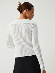 Snowflake Open Collar Cardigan