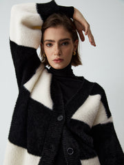 First Choice Stripe Fuzzy Cardigan