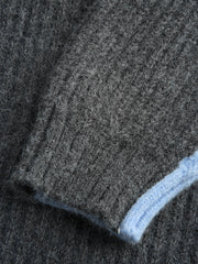 Oversized Colorblock Longline Cardigan