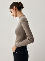 Rib Eyelet Long Sleeve Bodysuit