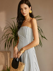 Cotton & Linen Off-Shoulder Dress