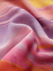 Semi-Sheer Halter Backless Tie Dye Short Dress