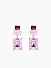 Geometric Rhinestone Drop Earrings