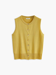 Breasted Jersey Sweater Vest