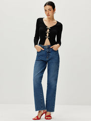 Long Sleeve Button Sweater