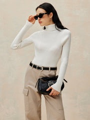 Open Back Knit Pullover Sweater