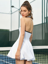 Lapel Panel Active Halter Dress