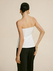 Bow Decor Split Tube Top