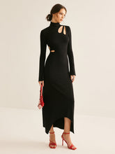 Turtleneck Cutout Slim Dress