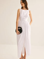 Bud Waist Pockets Tank Dress