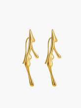 Left Golden Lava Drop Ear Cuff