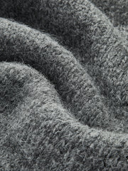 V-Neck Panel Pockets Knit Outerwear