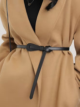 Leather Knotted Slim Belt