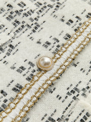 Elegant Pearl Button Knit Outerwear