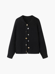 Geometric Button Cardigan