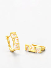 Elegant Square Zircon Hoop Earrings