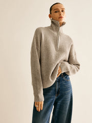 Wool-Blend Zipper Sweater Co-ords