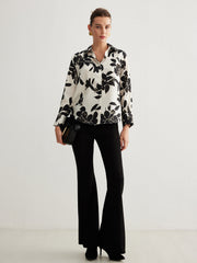 Leisure Printed Lapel Thin Shirt
