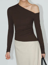 One-Shoulder Skinny Jersey Top