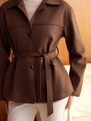 Boheme Belted Suede Polo Jacket