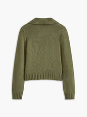 Elegant Metal Lapel Sweater