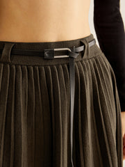 Belted Sweater Mini Skirt