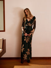 Boheme Printed Cowl Neck Floral Dress