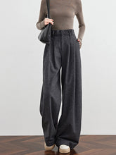 Wool-Blend Tweed Pleated Pants