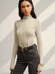 Stand Collar Piping Warm Top