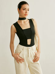 Athleisure Sleeveless Cutout Bodysuit