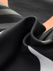 Halter Neck Geometric Print Swimsuit