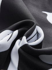 One-Shoulder Tribal Print Bikini Set