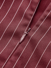 Belt-Decor Pinstripe Skirt
