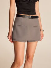 Decor Pocket Detail Mid-Waist Skort
