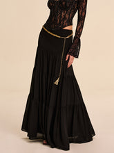 Semi-Sheer Chiffon Skirt Without Belt