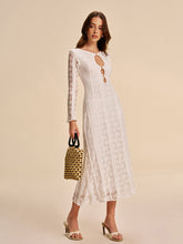 Cutout Detail Lace Dress