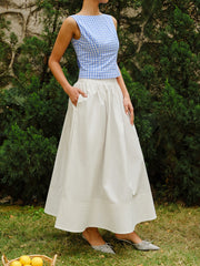 High-Waist Flared Skirt