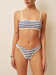 Nautical Stripe High-Cut Bikini