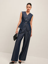 High-Waisted Pleated Wide-Leg Pants