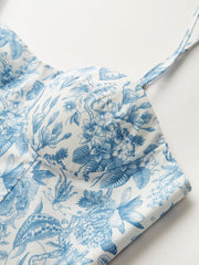 Floral Print Corset Crop Top