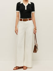 High-Waist Pants With Pockets & Belt