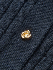 Ribbed Knit Polo Shirt