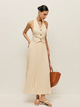 Vest With Pleated Skirt Set