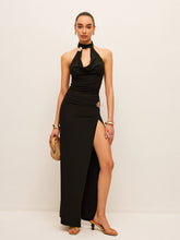 Flora Halter Cut-Out Split Skirt Set