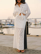 Semi-Sheer Lace Skirt