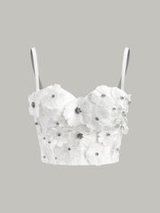 Semi-Sheer Embroidered Floral Sweetheart Corset