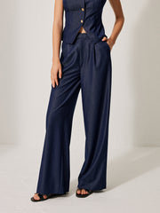 Mid-Waist Pocket Detail Pants