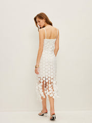 Laser Cut Multi Circle Double Layer Cami Dress